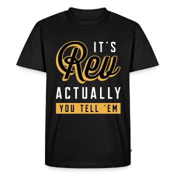 Clergy It's Rev Actually Pastor Preacher Clergyman - Men's Premium Organic T-Shirt - black - Front - Nico (187cm)