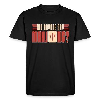 Mahjong a dit Mahjong Tiles Game Night - T-shirt Premium bio Homme - noir - Devant - Nico (187cm)