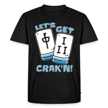 Mahjong Let’s Get Crak’n Jeu de société Mahjong Tiles - T-shirt Premium bio Homme - noir - Devant - Nico (187cm)