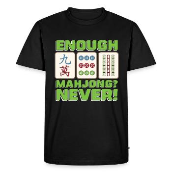 Mahjong Assez Mahjong jamais Tuiles de jeu de société - T-shirt Premium bio Homme - noir - Devant - Nico (187cm)