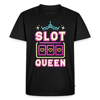 Slots Machine Slot Queen Casino Jackpot Betting - Men's Premium Organic T-Shirt - black - Front - Nico (187cm)