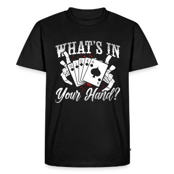Cribbage What's In Your Hand Board Game Card Game - Men's Premium Organic T-Shirt - black - Front - Nico (187cm)