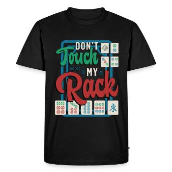Mahjong Ne touche pas à mon rack Mahjong chinois - T-shirt Premium bio Homme - noir - Devant - Nico (187cm)