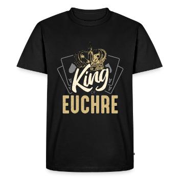 Euchre King Of Euchre Board Game Playing Cards - Men's Premium Organic T-Shirt - black - Front - Nico (187cm)