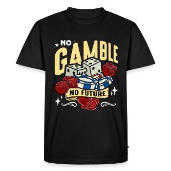 Dés de poker Pas de jeu de cartes Ne joue pas de dés de jeu de cartes futur - T-shirt Premium bio Homme - noir - Devant - Nico (187cm)