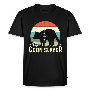 Chasse au raton laveur Le tueur de coons Chasse du Sud - T-shirt Premium bio Homme - noir - Devant - Nico (187cm)