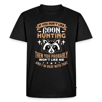 Chasse au raton laveur si vous n’aimez pas la chasse au coon - T-shirt Premium bio Homme - noir - Devant - Nico (187cm)