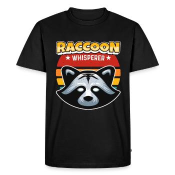 Chasseur de ratons laveurs Le chuchoteur aime la nature sauvage - T-shirt Premium bio Homme - noir - Devant - Nico (187cm)