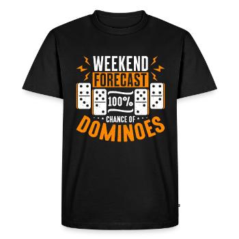 Dominoes Weekend Forecast 100% Chance Jeu de société - T-shirt Premium bio Homme - noir - Devant - Nico (187cm)