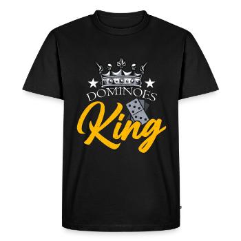 Dominoes Domino King Loves Game Tile Family Game - Men's Premium Organic T-Shirt - black - Front - Nico (187cm)