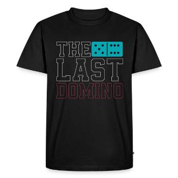 Dominoes The Last Domino Family Game Gambling - Men's Premium Organic T-Shirt - black - Front - Nico (187cm)