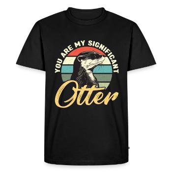 Loutre tu es mon important éleveur d’animaux de loutre - T-shirt Premium bio Homme - noir - Devant - Nico (187cm)