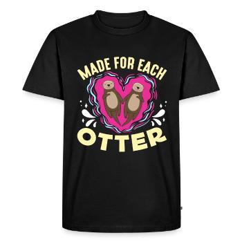 Loutre faite pour chaque éleveur amoureux des animaux de loutre - T-shirt Premium bio Homme - noir - Devant - Nico (187cm)