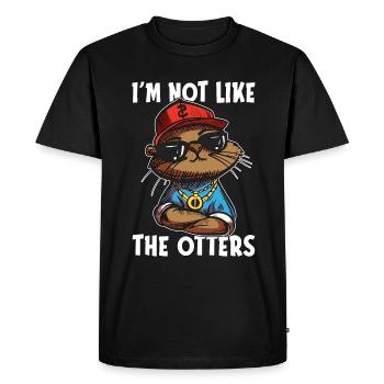 Loutre Je ne suis pas comme les loutres aime l’éleveur d’animaux - T-shirt Premium bio Homme - noir - Devant - Nico (187cm)