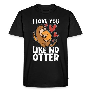 Loutre je t’aime comme aucun éleveur d’animaux de loutre - T-shirt Premium bio Homme - noir - Devant - Nico (187cm)