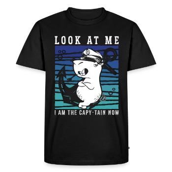 Capybara Regarde-moi Je suis le grand amant des rongeurs - T-shirt Premium bio Homme - noir - Devant - Nico (187cm)