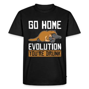Ornithorynque Retour à la maison Évolution Animaux fossiles vivants - T-shirt Premium bio Homme - noir - Devant - Nico (187cm)