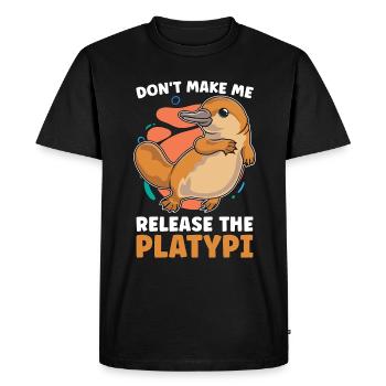 Ornithorynque ne me fait pas libérer la faune australienne - T-shirt Premium bio Homme - noir - Devant - Nico (187cm)