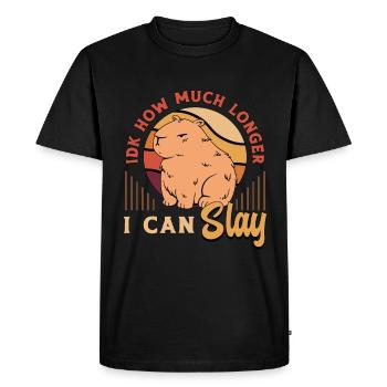 Capybara IDK combien de temps encore je peux tuer le propriétaire de l’animal de compagnie - T-shirt Premium bio Homme - noir - Devant - Nico (187cm)