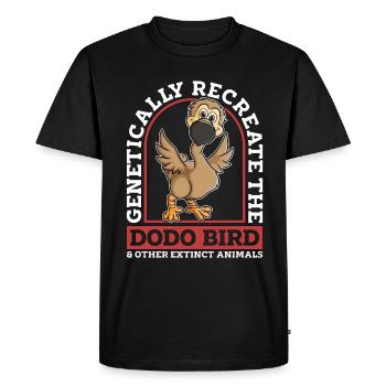 Dodo Bird Genetically Recreate The Dodo Bird Lover - Men's Premium Organic T-Shirt - black - Front - Nico (187cm)