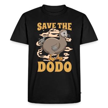 Dodo Bird Save The Dodo Flightless Bird Animals - T-shirt Premium bio Homme - noir - Devant - Nico (187cm)