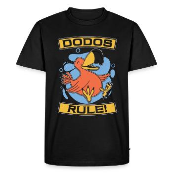 Dodo Bird Dodos Rule Flightless Bird Ornithology - T-shirt Premium bio Homme - noir - Devant - Nico (187cm)