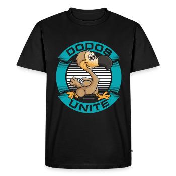 Dodo Bird Dodos Unite Flightless Extinct Birds - Men's Premium Organic T-Shirt - black - Front - Nico (187cm)