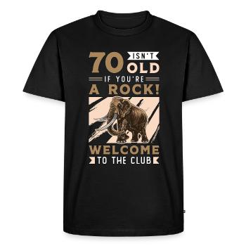 Le mammouth laineux n’a pas 70 ans si vous êtes préhistorique - T-shirt Premium bio Homme - noir - Devant - Nico (187cm)
