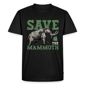 Woolly Mammoth Save The Mammoth Trunked Animals - Men's Premium Organic T-Shirt - black - Front - Nico (187cm)