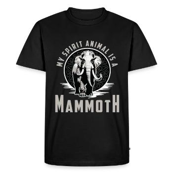 Mammouth laineux Mon animal spirituel est un animal préhistorique - T-shirt Premium bio Homme - noir - Devant - Nico (187cm)