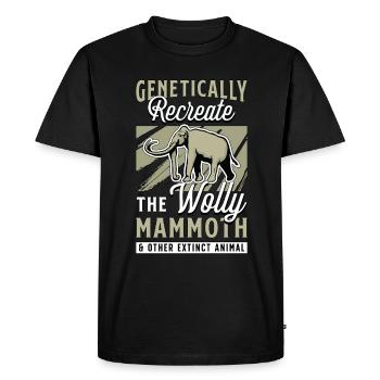 Woolly Mammoth Genetically Recreate The Stone Age - Men's Premium Organic T-Shirt - black - Front - Nico (187cm)