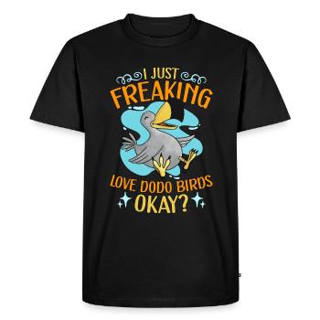 Dodo Bird I Just Freaking Love Dodo Bird Watching - T-shirt Premium bio Homme - noir - Devant - Nico (187cm)