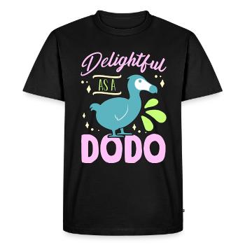 Dodo Bird Delightful As A Dodo Flightless Birds - Men's Premium Organic T-Shirt - black - Front - Nico (187cm)