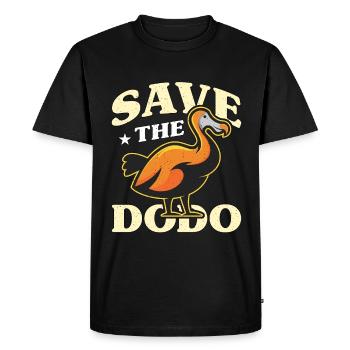 Dodo Bird Save The Dodo Flightless Extinct Birds - Men's Premium Organic T-Shirt - black - Front - Nico (187cm)