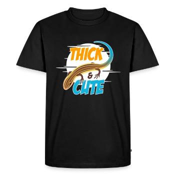 Scinques épais et mignon Propriétaire de reptile à langue bleue - T-shirt Premium bio Homme - noir - Devant - Nico (187cm)