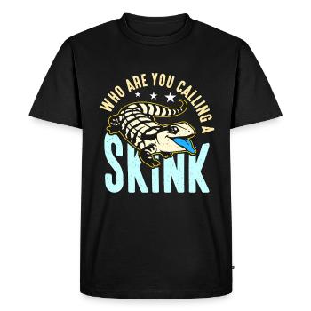 Scinques qui appelez-vous un propriétaire de reptile scinque - T-shirt Premium bio Homme - noir - Devant - Nico (187cm)