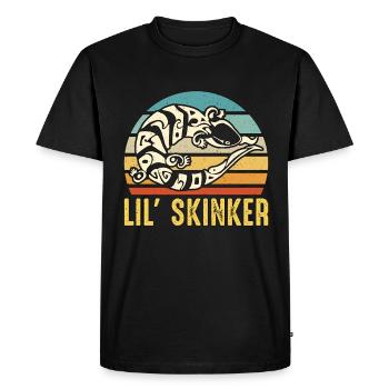 Skinks Lil' Skinker Retro Reptiles Animaux Exotiques - T-shirt Premium bio Homme - noir - Devant - Nico (187cm)