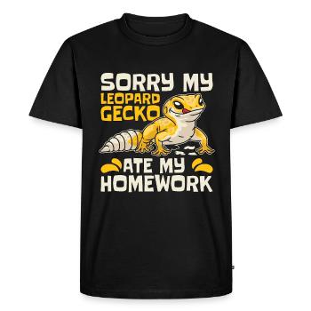 Gecko léopard désolé mon gecko léopard amoureux - T-shirt Premium bio Homme - noir - Devant - Nico (187cm)