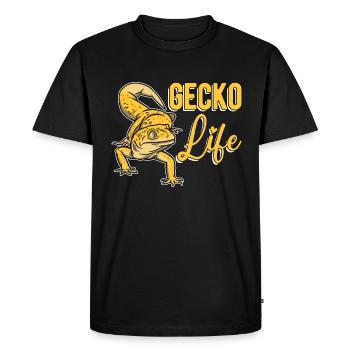 Leopard Gecko Life Lizard Reptile Owner Animals - Men's Premium Organic T-Shirt - black - Front - Nico (187cm)