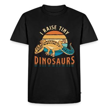 Skinks I Raise Tiny Dinosaurs Retro Exotic Animals - Men's Premium Organic T-Shirt - black - Front - Nico (187cm)