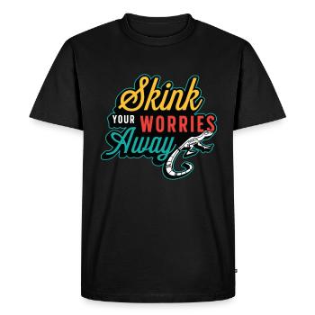 Scinque vos soucis Loin Animaux exotiques Herpétologie - T-shirt Premium bio Homme - noir - Devant - Nico (187cm)
