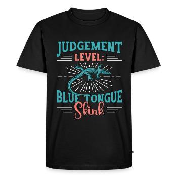 Skinks Judgment Level Blue Tongue Reptile Owner - Men's Premium Organic T-Shirt - black - Front - Nico (187cm)