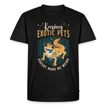 Skinks Keeping Exotic Pets Reptiles Herpetologist - Men's Premium Organic T-Shirt - black - Front - Nico (187cm)