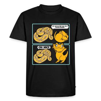 Dragon barbu Hey pourquoi t’appellent-ils un barbu - T-shirt Premium bio Homme - noir - Devant - Nico (187cm)