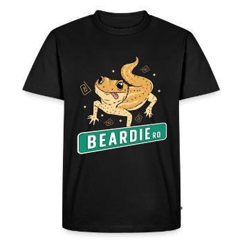 Bearded Dragon Beardie Reptile Owner Lizard Lover - Men's Premium Organic T-Shirt - black - Front - Nico (187cm)