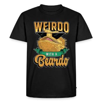 Bearded Dragon Weirdo With A Beardo Lizard Lover - Men's Premium Organic T-Shirt - black - Front - Nico (187cm)