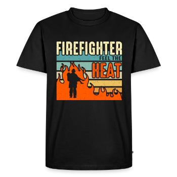 Le pompier en chef sent le service d’incendie de Heat - T-shirt Premium bio Homme - noir - Devant - Nico (187cm)
