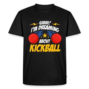 Kickball chut Je rêve d’une équipe de kickball - T-shirt Premium bio Homme - noir - Devant - Nico (187cm)