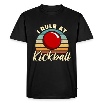 Kickball I Rule At Kickball Retro Loves Kick Balls - T-shirt Premium bio Homme - noir - Devant - Nico (187cm)