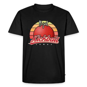 Kickball c’est juste du kickball sports compétitifs - T-shirt Premium bio Homme - noir - Devant - Nico (187cm)